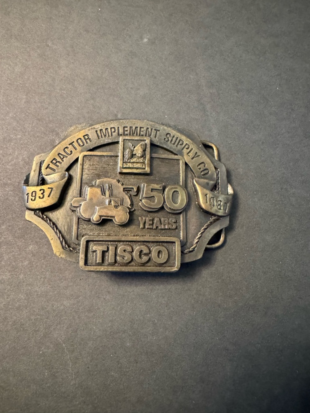 TISCO 50 Years Commemorative Belt Buckle - Brass